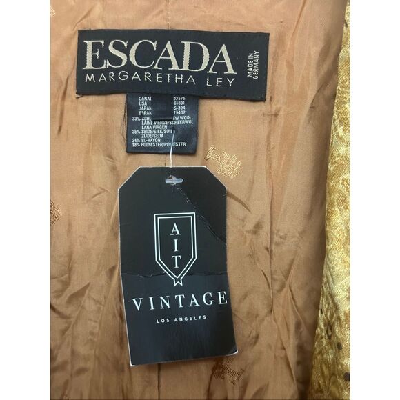 Vintage NWT $154.00 Escada Margaretha Ley Printed Blazer Sz: XXL - Picture 4 of 7
